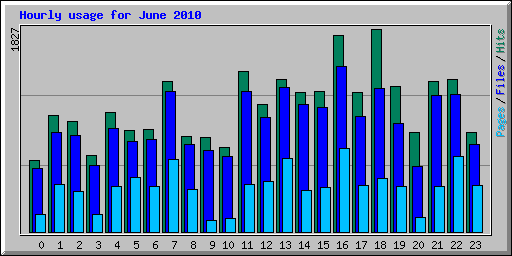 Hourly usage for June 2010