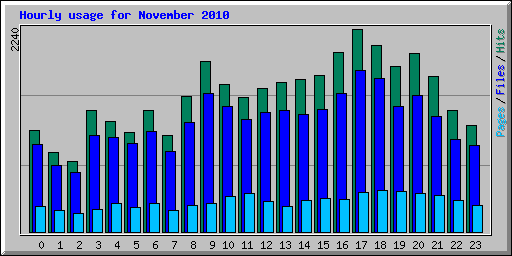 Hourly usage for November 2010